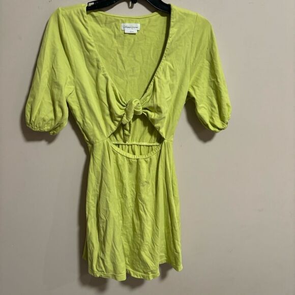 Lovers and Friends Tirzah Mini Dress Cutout Knot in Pistachio Green- Size Small - Picture 3 of 8
